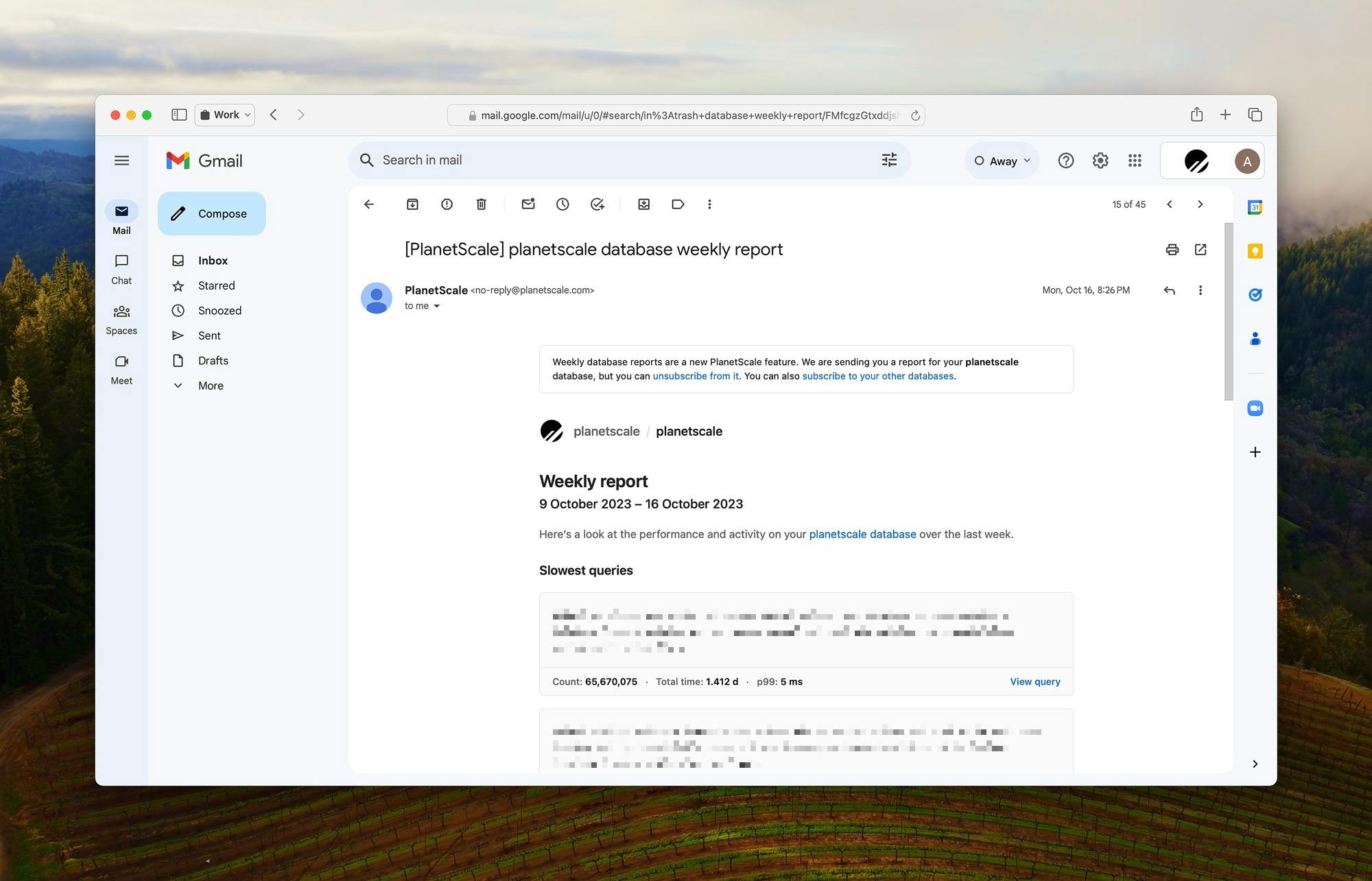 Gmail desktop email example